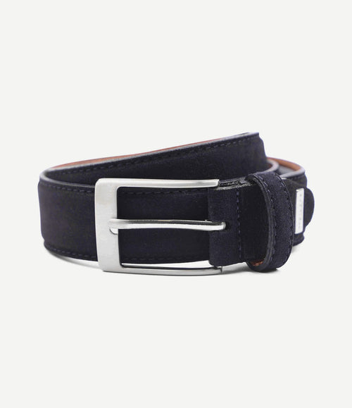 Riem suede donker blauw