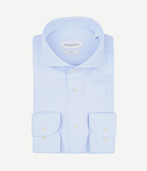 Shirt extra lange mouwen travel lichtblauw
