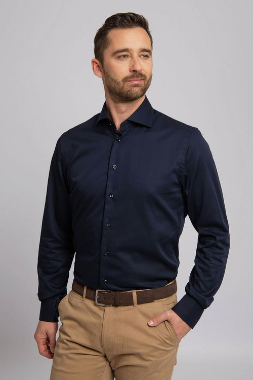 Profuomo shirt slim fit donkerblauw
