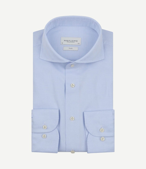 Shirt travel lichtblauw