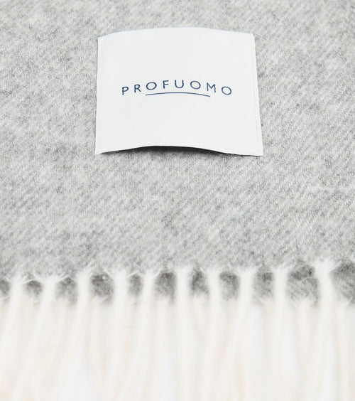 Profuomo sjaal lamswol grijs beige