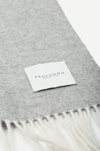 Profuomo sjaal lamswol grijs blauw Profuomo sjaal lamswol grijs blauw