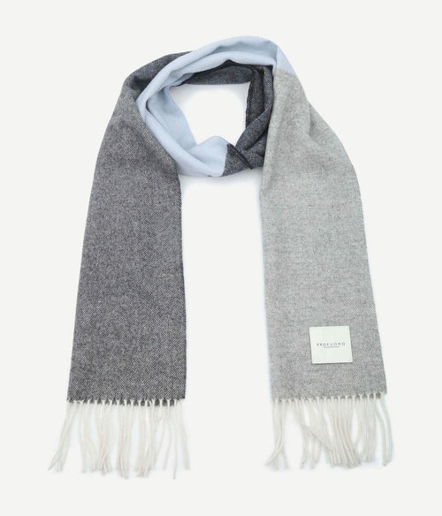Profuomo sjaal lamswol grijs blauw