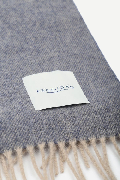 Profuomo sjaal lamswol grijs blauw bruin