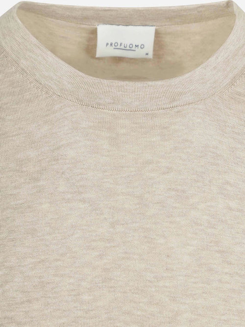 T-shirt knitted beige