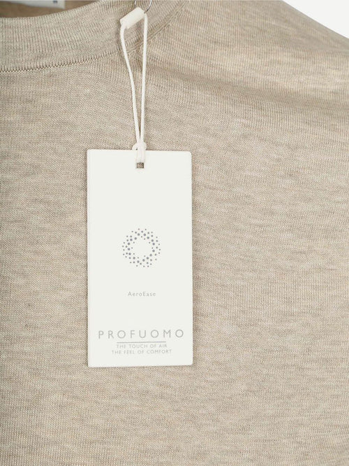 T-shirt knitted beige