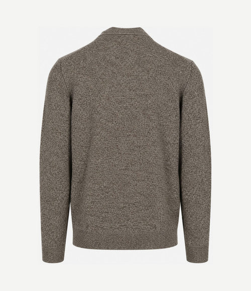 halve rits pullover woolblend groen