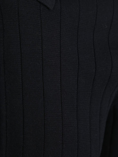 Longsleeve poloshirt dropneedle donkerblauw