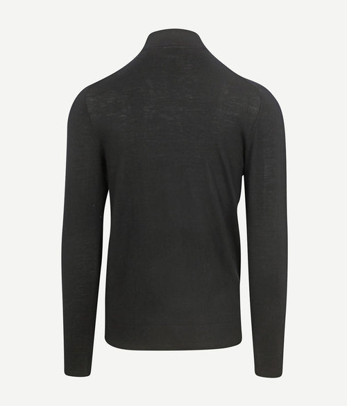 Profuomo turtleneck trui merino zwart