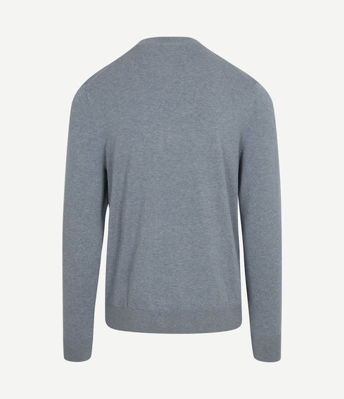 Pullover crewneck basic blauw