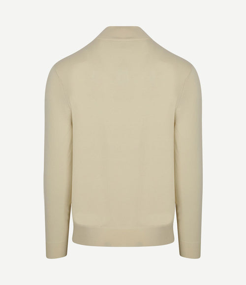 halve rits pullover luxury off white