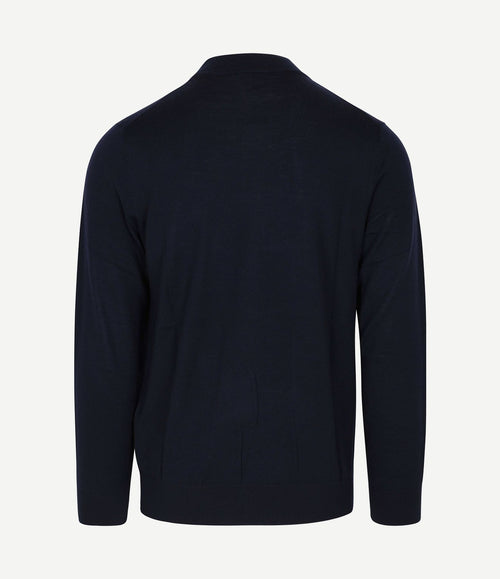 Turtleneck trui merinowol donkerblauw