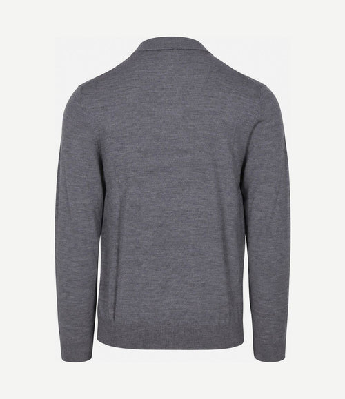Turtleneck trui merinowol grijs