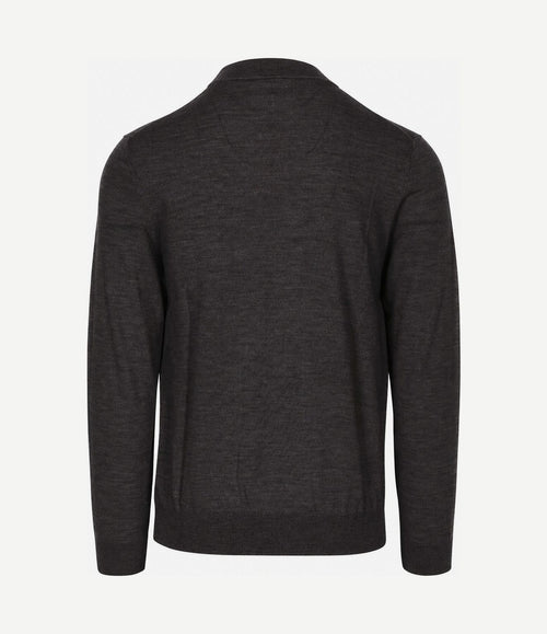 Turtleneck trui merinowol donkerbruin
