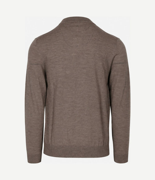 Turtleneck trui merinowol bruin