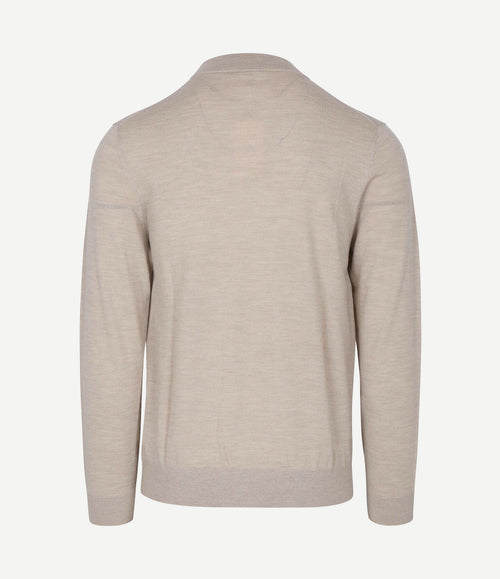 Turtleneck trui merinowol beige