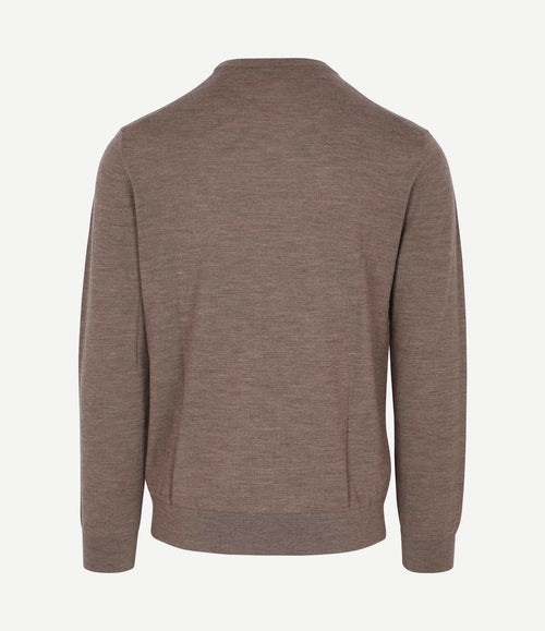 Pullover merinowol bruin