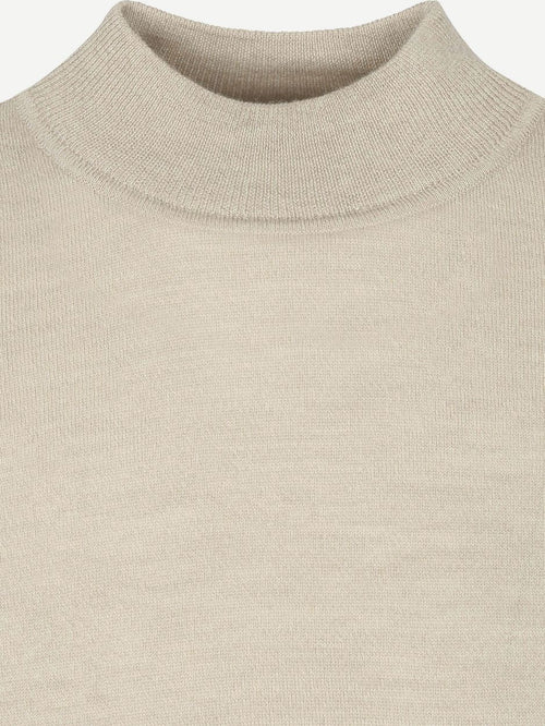 Turtleneck trui merino ecru