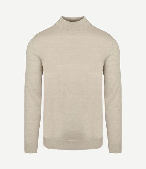 Turtleneck trui merino ecru
