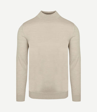 Turtleneck trui merino ecru