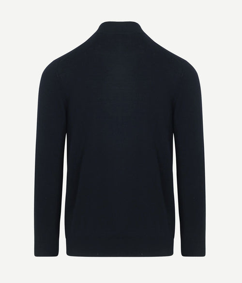Turtleneck trui merino donkerblauw