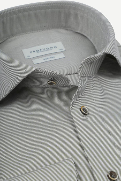 Profuomo twill overhemd groen | Slim-fit