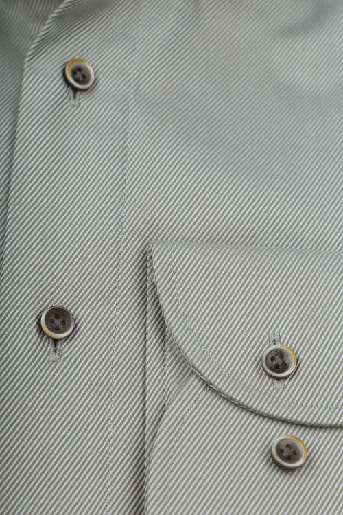 Profuomo twill overhemd groen | Slim-fit