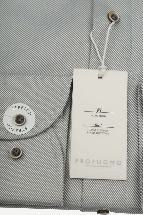 Profuomo twill overhemd groen | Slim-fit