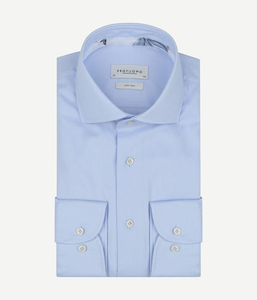 Profuomo twill overhemd lichtblauw | Slim-fit