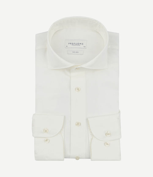 Twill overhemd off white