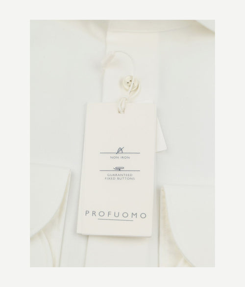 Profuomo twill overhemd off white | Slim-fit
