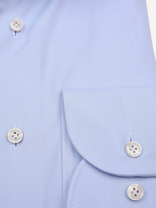 Twill overhemd supima cotton lichtblauw
