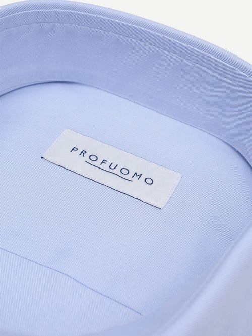 Twill overhemd supima cotton lichtblauw