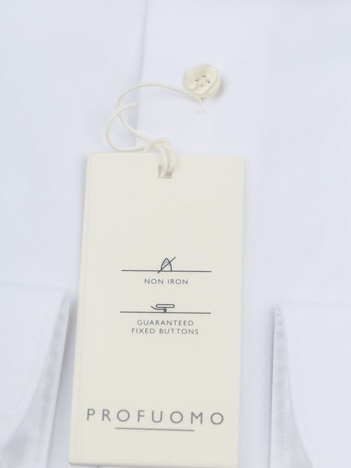 Profuomo twill overhemd wit | Slim-fit