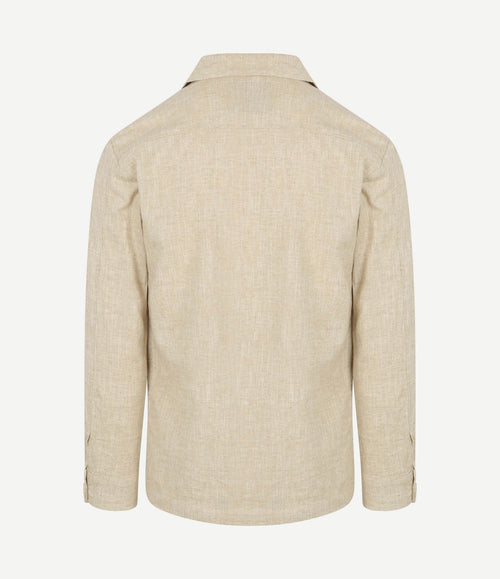 Overshirt linnen blend beige