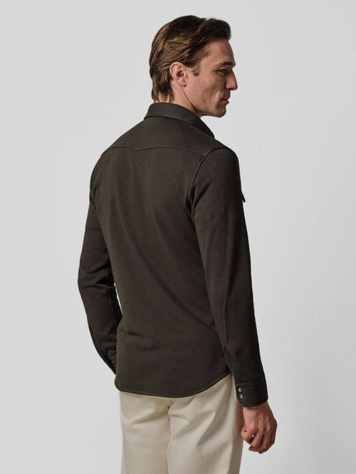 Overshirt western donkerbruin