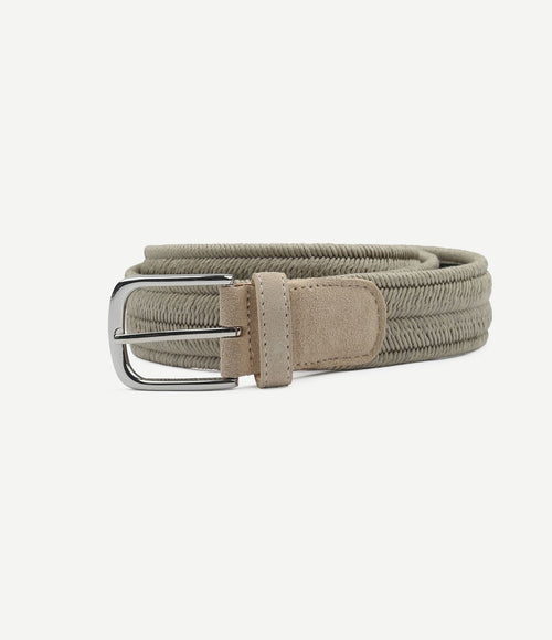 Waxed geweven riem khaki