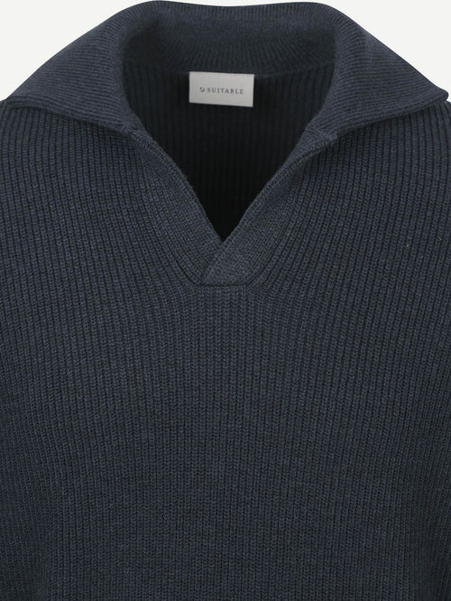 Suitable trui riva knit donkerblauw | Regular-fit