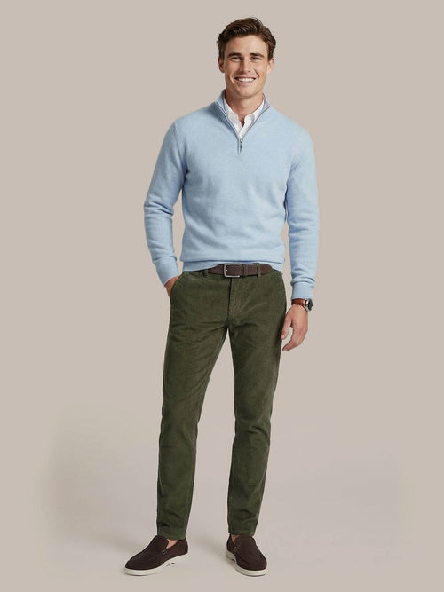 Half-zip trui colin lichtblauw