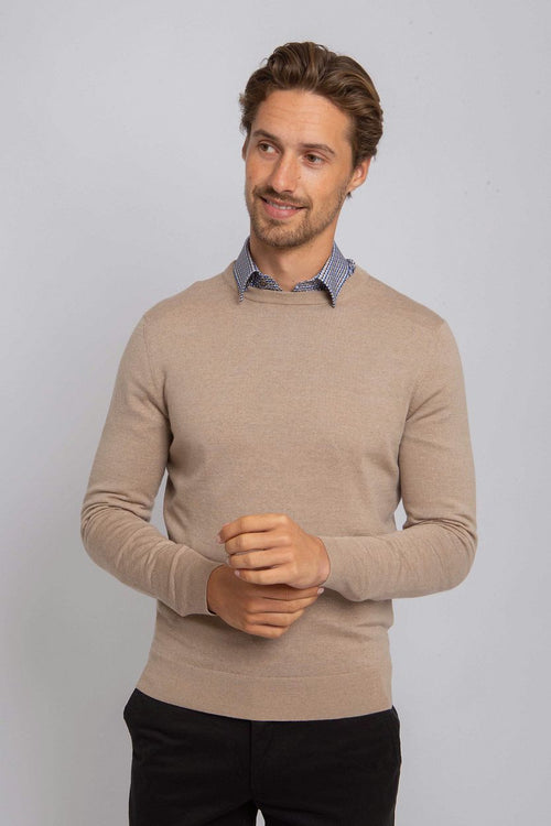 Merino pullover sand