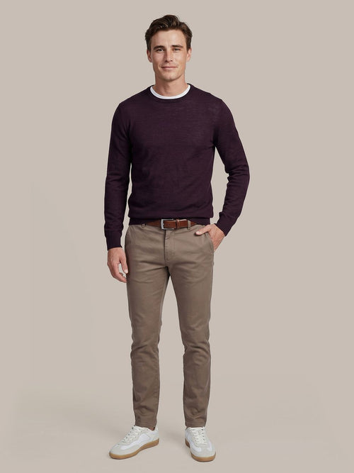 Merino pullover paars