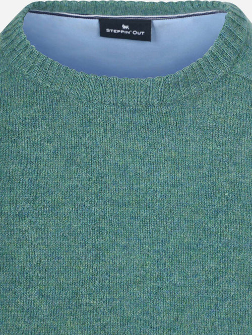 Steppin' Out trui lamswol aqua groen | Regular-fit