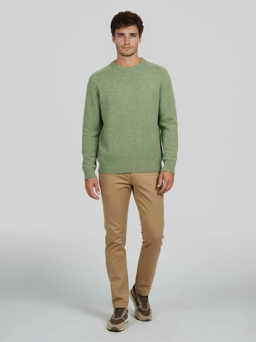 Trui lamswol groen
