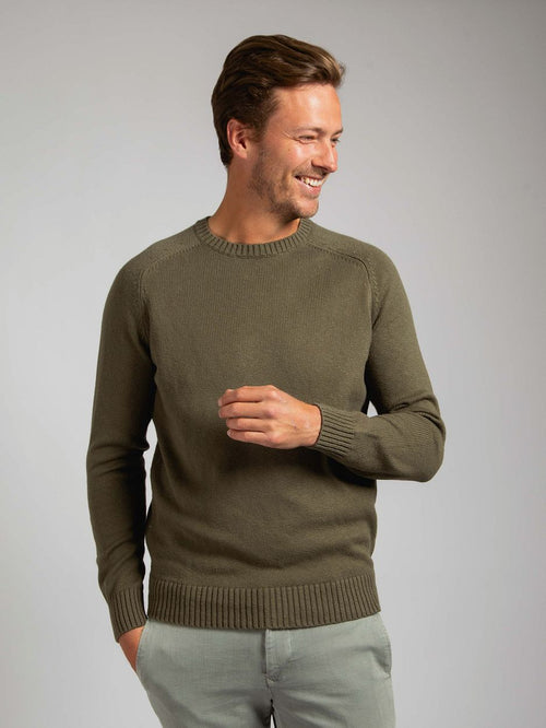 Pullover raw olijfgroen