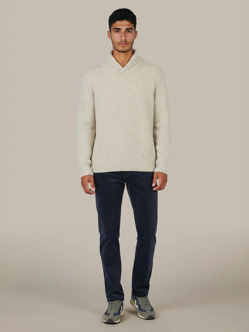 Suitable trui shawl tweed eco wool ecru