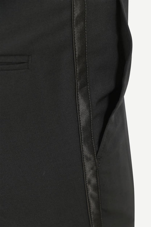 Rokkostuum broek wol blend zwart