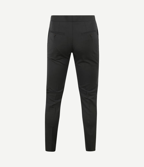 Rokkostuum broek wol blend zwart