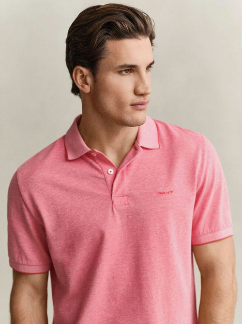 2tone piqué poloshirt rood