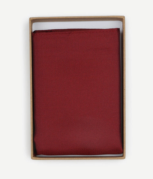 Suitable zijde pochet donkerrood