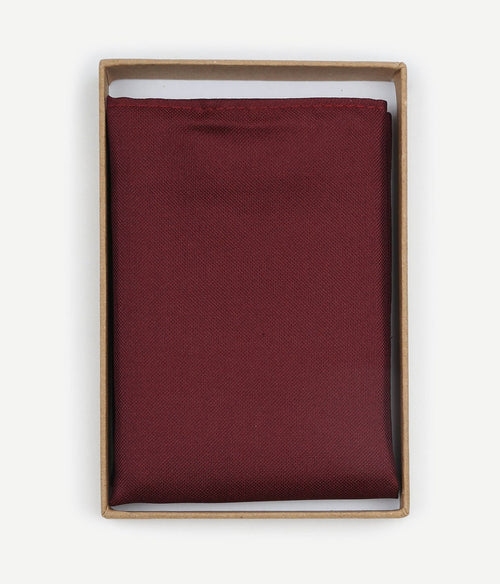 Zijde pochet bordeaux